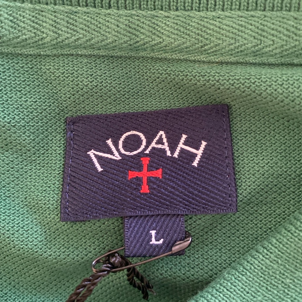 NOAH Pique Polo Men’s Large Green - Picture 4 of 6